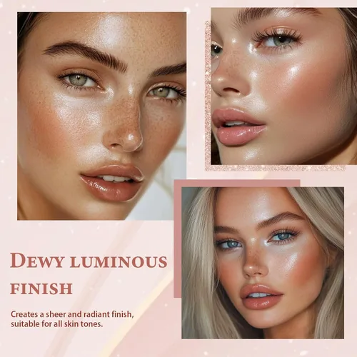 Vista 4 de Barra Iluminadora de Mármol Claro y Luminoso 15g/0.53 fl. Oz, Barra de Iluminador para Cara y Cuerpo, Micro Perlas y Brillo, Color Ajustable