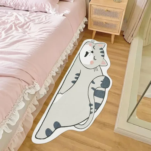 Vista 3 de Alfombra de juego para niños, 5.2 pies, esponjosa, alfombra de área para dormitorio de gatos, lavable para habitación de niños y niñas