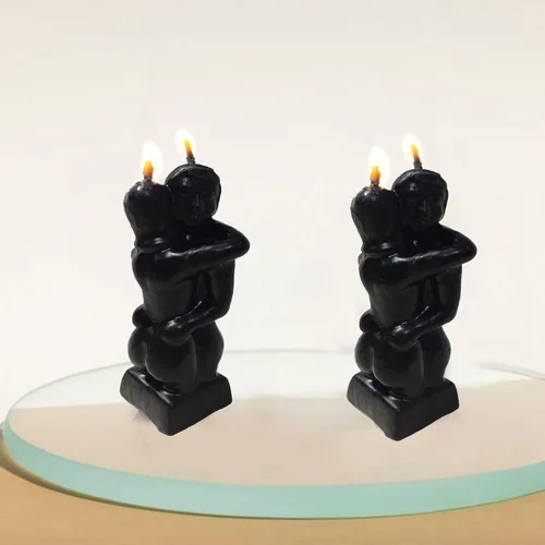Vista 6 de Vrinda ® Vela decorativa Pareja Erótica Surtido (Negro)