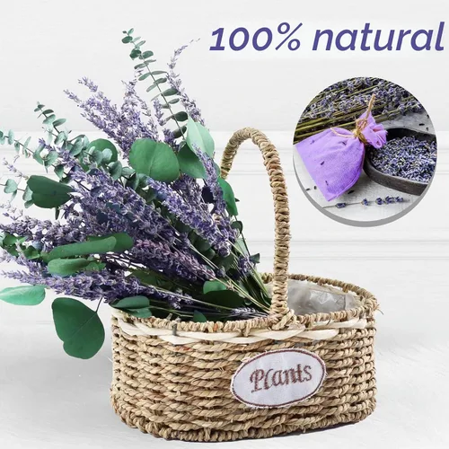 Vista 6 de Tallos de eucalipto secos y flores de lavanda para ducha y decoración, 80