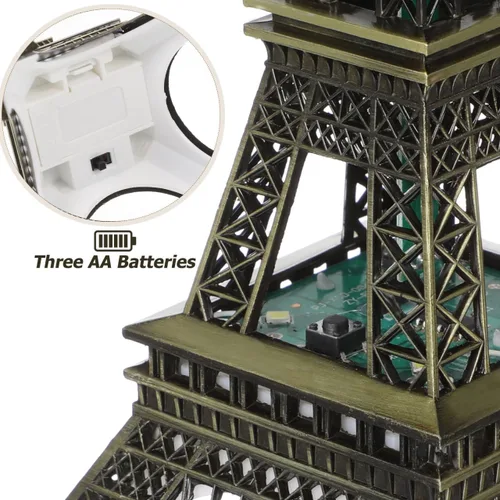 Vista 3 de Torre de luz LED, decoración de torre Eiffel, luz nocturna luminosa para dormitorio y escritorio, modelo de referencia creativo, regalo único