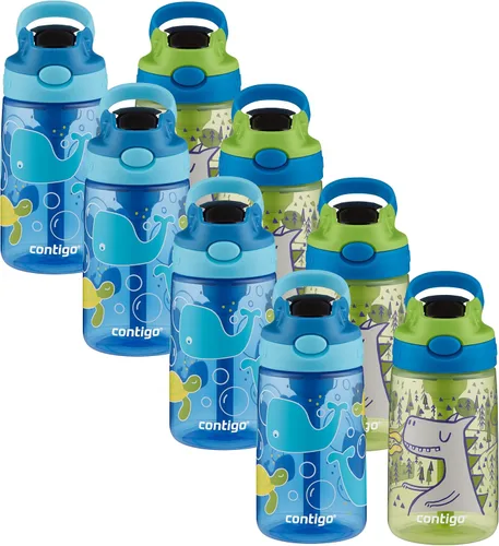 Vista 39 de Contigo Aubrey - Botella de agua para niños, paquete de 2, 20 onzas, azalea/jade y frambuesa azul. Azalea, tapa a prueba de derrames, apta