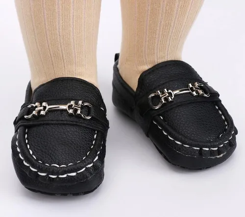 Vista 6 de QIETION Zapatos Oxford de piel sintética con suela suave, antideslizantes, para niños y niñas, para caminar
