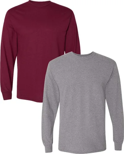 Vista 10 de Gildan - Camiseta DryBlend de manga larga para adulto, estilo G8400, paquete de 2