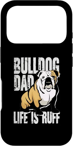 Vista 29 de iPhone 12 mini Bulldog Dad Life Is Ruff Funda propietaria de Bulldog Inglés