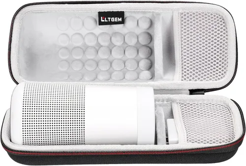 Vista 6 de LTGEM - Carcasa rígida de EVA para altavoz Bluetooth Bose SoundLink Revolve or Revolve (Serie II) con bolsillo de malla, color negro