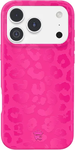 Vista 160 de VELVET CAVIAR Funda para iPhone 15, compatible con MagSafe, probada contra caídas de 10 pies, fundas protectoras de diseño, leopardo color rosa
