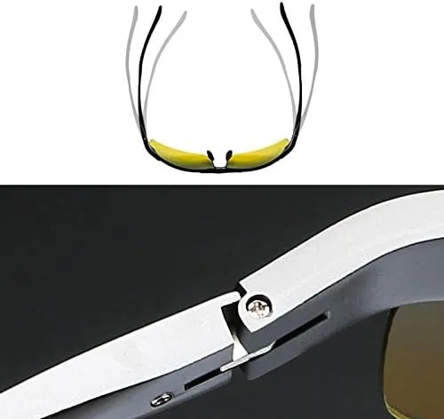 Vista 7 de UpaClaire Night Vision Glasses and High Definition Polarized Sports Sunglasses