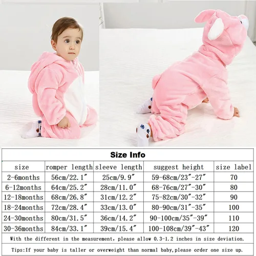 Vista 7 de Disfraz de bebé de Halloween para niños pequeños, rómper, mameluco para niños o niñas, ropa de animales, de 2 a 36 meses