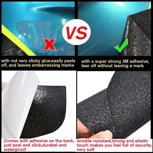 Vista 3 de Moto - Adhesivos antideslizantes para depósito de combustible, adhesivo protector para rodillas, agarre de tracción compatible con YZF-R6 2008 2009
