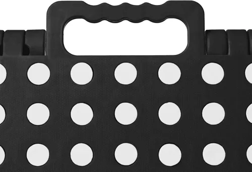 Vista 6 de Casafield Taburete plegable de 9 pulgadas con asa, negro, portátil, plegable, pequeño taburete de plástico para niños y adultos, uso en la cocina