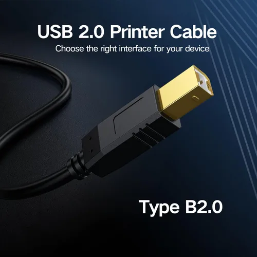 Vista 4 de Cable USB 2.0 - Macho A a B-Macho - Impresora/Escáner 10 pies (9.8 ft)