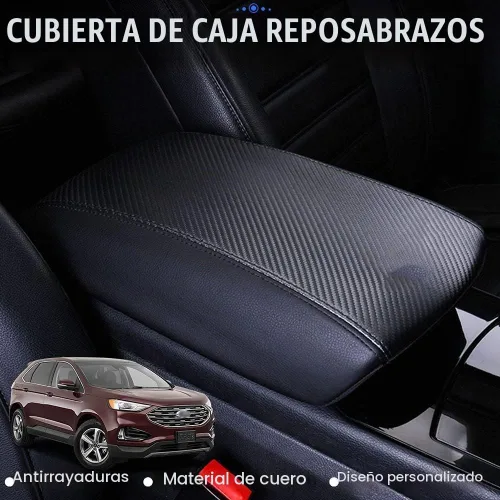 Vista 2 de XITER Protector de funda para reposabrazos de automóvil, 1 almohadilla de cuero para consola central para Edge 2015-2024, protector de caja