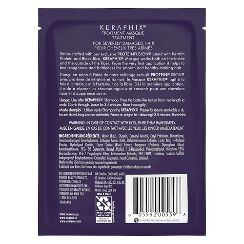 Vista 2 de Nexxus Keraphix Máscara para cabello dañado, 20 unidades, 1.5 onzas
