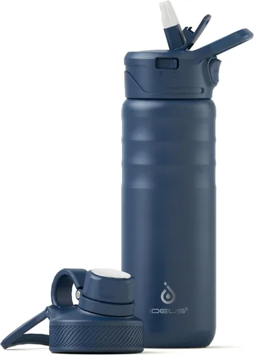 Vista 52 de IDEUS Botella de agua aislada de 12 onzas, botella de agua aislada de acero inoxidable para la escuela, botellas aisladas con pajitas a prueba
