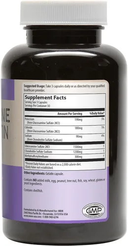 Vista 4 de MRM - Glucosamina Condroitina MSM 90 Cápsulas