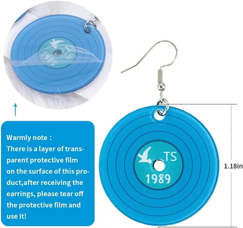 Vista 2 de Aretes acrílicos TS colgantes inspirados en álbumes, regalos de joyería para mujeres y niñas, fanáticos, trajes de disfraces, decoración de vestidos