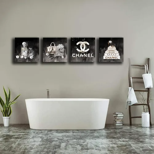 Vista 6 de Meetdeceny Arte de Pared de Moda para Sala de Estar - Decoración de Pared en Blanco y Negro para Habitaciones de Mujeres y Niñas - Impresiones
