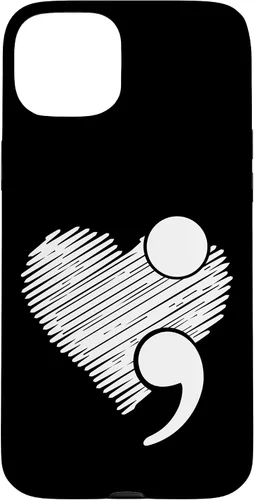 Vista 9 de Suicide Awareness - Suicide Prevention Heart Semicolon Gift Case for iPhone 17