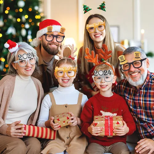 Vista 6 de ABOOFAN Gafas de papel 2024 Gafas de Año Nuevo 2024 Gafas de Año Nuevo 2024 Gafas de fiesta Gafas de fotografía 2024 Número Gafas de papel 2024