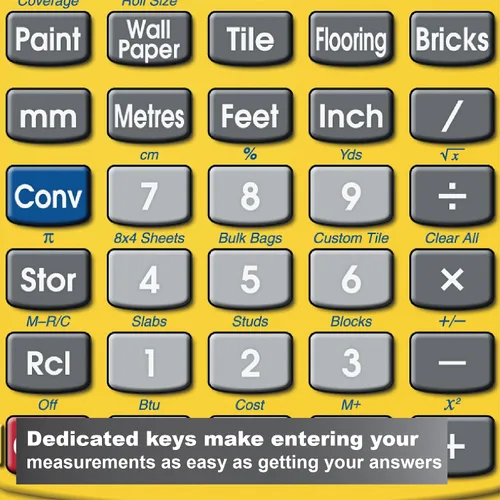 Vista 6 de Calculadora métrica de bricolaje ProjectCalc Plus MX de Industrias calculadas 8528 Soluciones de materiales para proyectos de bricolaje