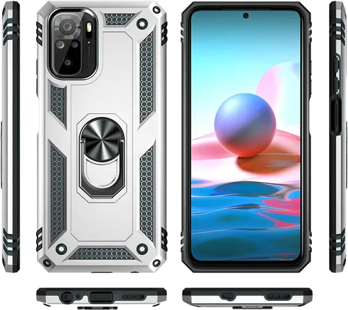 Vista 9 de Jielangxin Keji Funda para Xiaomi Redmi Note 10 4G, con soporte giratorio para Xiaomi Redmi Note 10S M2101K7BG/Redmi Note 10 4G M2101K7AG M2101K7AI