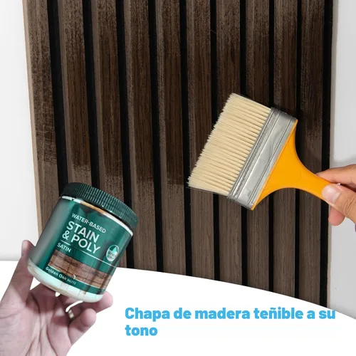Vista 7 de Art3d Paquete de 2 paneles acústicos de madera de 48 x 24 pulgadas para pared, paneles de listones de madera insonorizados para pared y techo Nogal