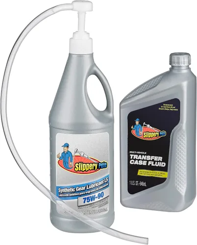 Vista 3 de Slippery Pete La bomba manual de 5 cc transfiere aceite de engranajes, transmisión y fluidos diferenciales de botellas de cuarto de galón