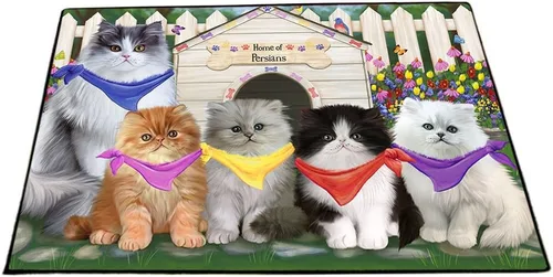 Vista 9 de Doggie of the Day Tapete de piso de gatos persas – Día de la Independencia del 4 de julio – El mejor tapete para perro – Decoración protectora