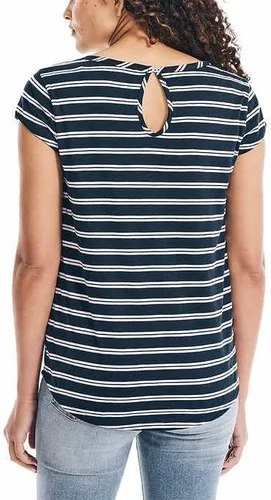 Vista 2 de Nautica Camiseta Slub Mujer Color Rayas Azules Talla XXL, Azul