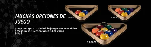 Vista 6 de Viper - Accesorio para mesa de billar/billar: estante de 8 bolas, triángulo de madera dura, sostiene bolas de tamaño estándar de 2-1/4