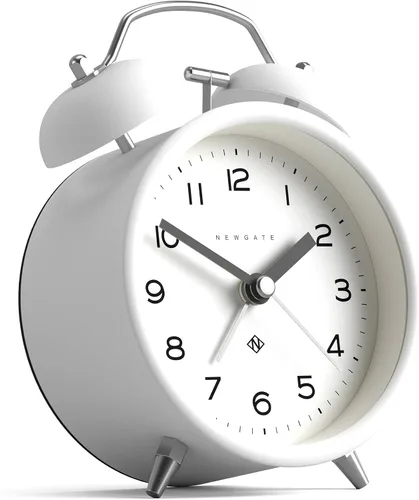 Vista 11 de NEWGATE® Charlie Bell Echo - Reloj despertador Versión moderna del reloj clásico de campana doble Amarillo Números fáciles de leer Ideal