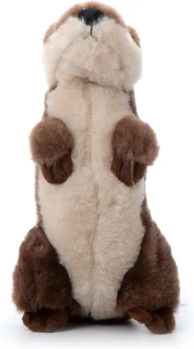 Vista 2 de Animal de peluche de nutria de río de The Petting Zoo de pie, regalos para niños, animales salvajes del zoológico, juguete de peluche de nutria