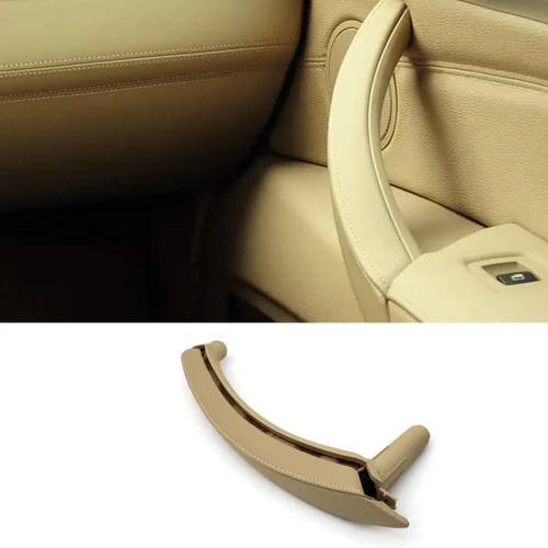 Vista 8 de Conjunto de manija de puerta de cuero para lado del pasajero izquierda/derecha, manija de repuesto para BMW X5 E70 X6 E71 E72 2007-2013