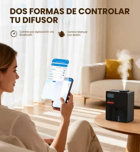 Vista 5 de Difusor de aceite esencial sin agua de 5000 pies cuadrados de cobertura para hogar grande, hotel u oficina, máquina difusora de aroma de aire frío