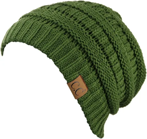 Vista 38 de C.C Trendy Warm Chunky Soft Stretch Cable Knit Beanie