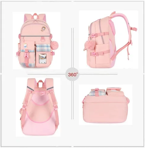 Vista 2 de dageraad Mochilas para niñas, Negro -, Mediana, Mochila