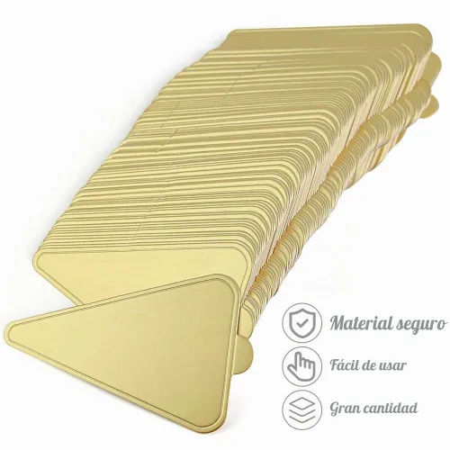 Vista 3 de HANSGO Bases triangulares para tartas, 100 piezas de mini tablero de pastel de mousse, cartones para postres, bandejas de exhibición de postres