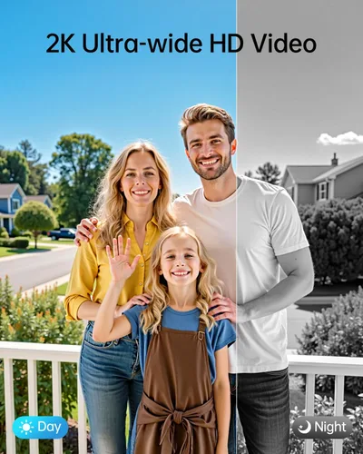 Vista 5 de Conjuntos de cerradura inteligente para puerta delantera: cerradura con cámara HD 2K con kits de timbre, cerradura de puerta sin llave con huella