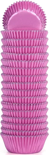 Vista 15 de GiFBERA 300 unidades de forros de magdalenas de papel de aluminio mini metálicos, forros de magdalenas de papel de aluminio para muffins, tazas