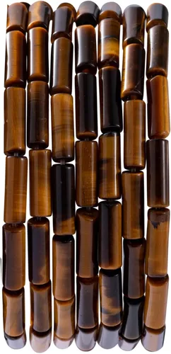 Vista 18 de Cuentas de tubo rectangular de jade africano natural, 0.157 x 0.512 in, 15.0 in/str sueltas semi piedras preciosas para hacer pulseras, collares