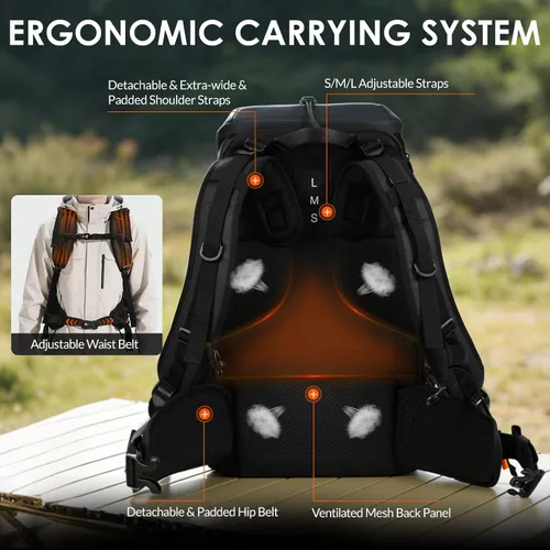 Vista 5 de TARION FPV Drone Camera Mochila Extra Grande 30L FlightPro