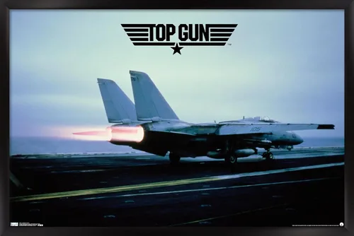 Vista 8 de Trends International Top Gun - Póster de pared de avión Maverick, 14.725 x 22.375 pulgadas, versión enmarcada de madera de granero Versión enmarcada