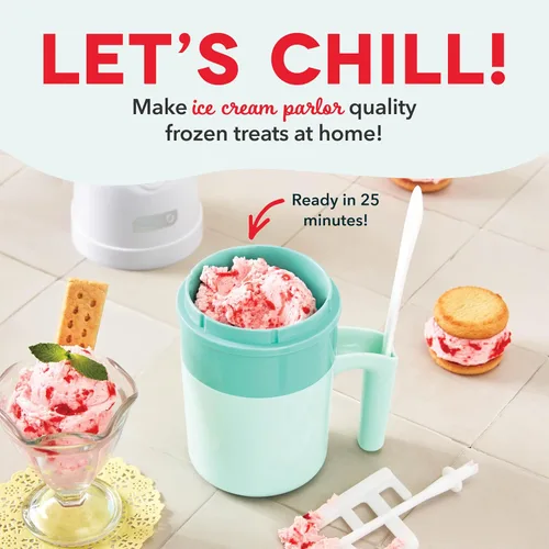 Vista 3 de Dash My Pint Máquina de Helados - Máquina de Helados Compacta y Conveniente de Una Sola Porción - Hace Gelato, Sorbete y Yogur Congelado - 1.6