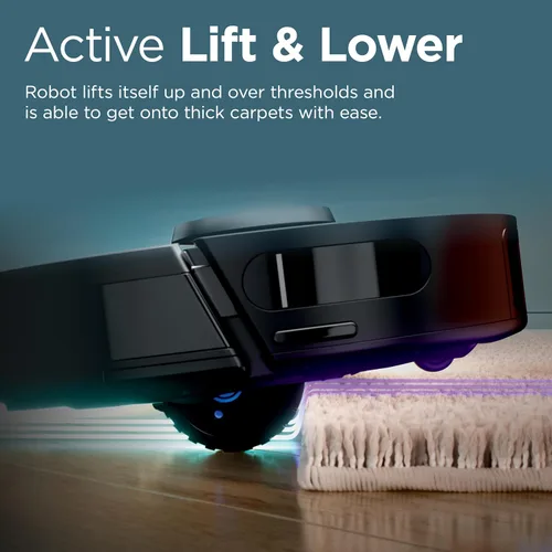 Vista 5 de Shark PowerDetect Robot Aspiradora con base autovaciante con tecnología NeverStuck, limpieza profunda automática en alfombras y suelos duros