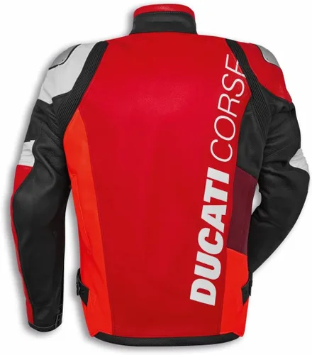 Vista 2 de Ducati Corse C6 chaqueta de piel perforada 9810745 (54)