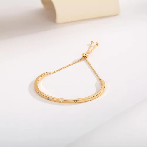 Vista 8 de WOWORAMA Pulseras deslizantes ajustables para mujer, pulsera de amistad para mujer, pulsera bolo de oro, oro blanco, oro rosa