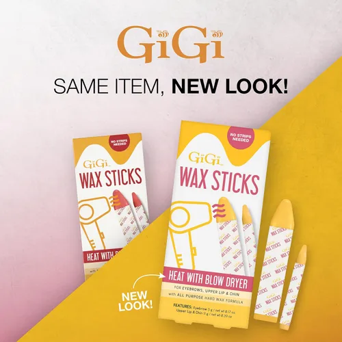 Vista 5 de GiGi - Varillas de cera dura para depilación facial y cejas, color amarillo