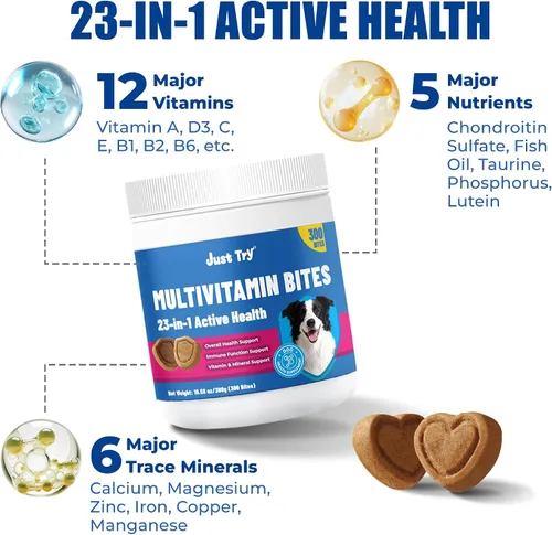 Vista 4 de Just Try Coenzima Q10 Heart Heathy Bites para perros