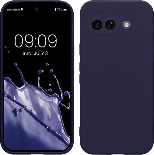 Vista 247 de kwmobile Funda compatible con Google Pixel 9 - Funda protectora delgada de TPU para teléfono - Acabado mate suave - Piedra antigua